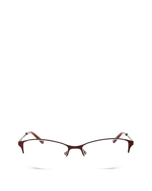 Adensco White Rectangle-Frame Glasses