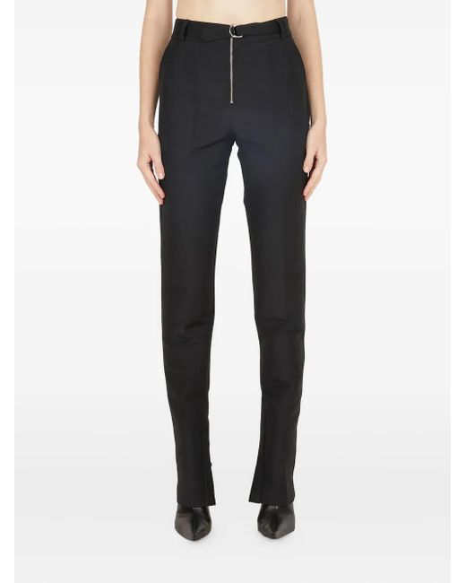 CAPASA MILANO Blue Wool-Blend Trousers