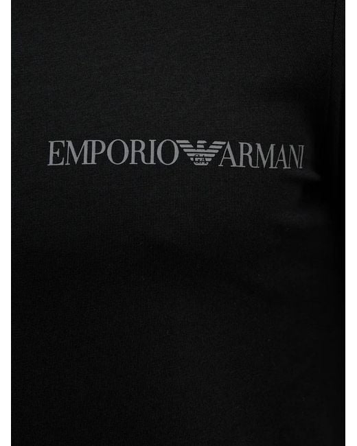 ARMANI EXCHANGE Black Logo-Print Short-Sleeve T-Shirt for men