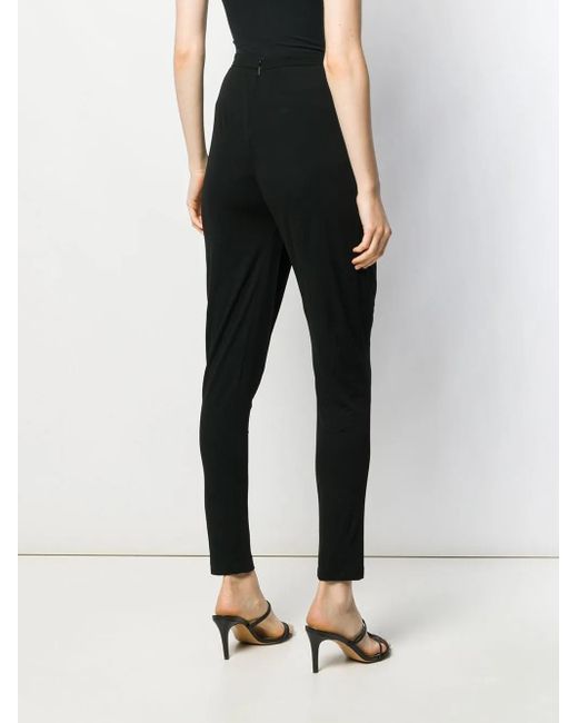 Roberto Cavalli Black Wrap-Effect Panelled Trousers