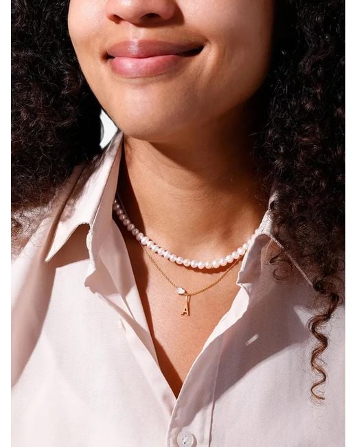 Design Letters White Heart-Pendant Necklace