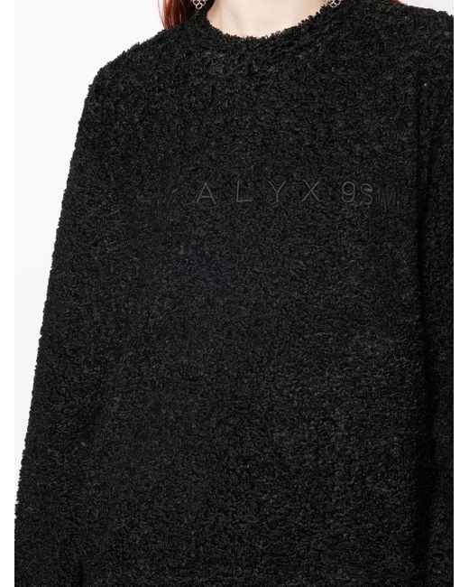 1017 ALYX 9SM Black Crew-Neck Brushed Sweatshirt