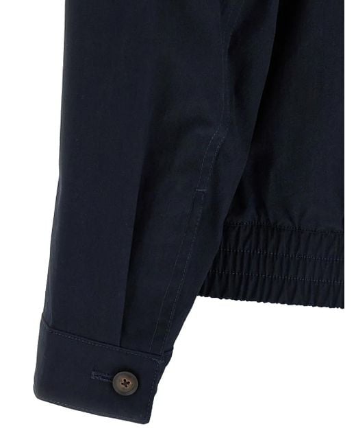 Boss Blue High-Neck Zip-Up Jacket for men