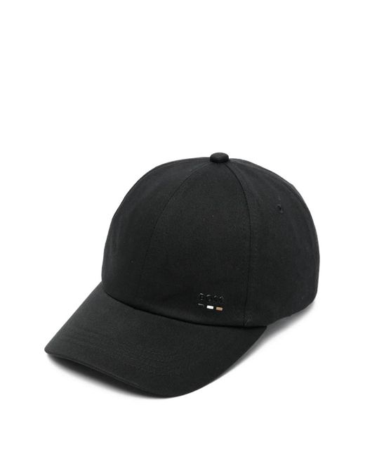 Boss Black Logo-Trim Cotton Baseball Cap for men