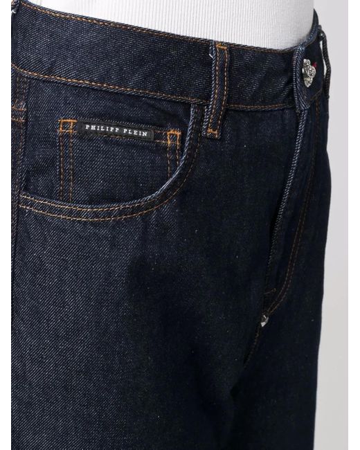 Philipp Plein Blue Iconic Loose Fit Jeans