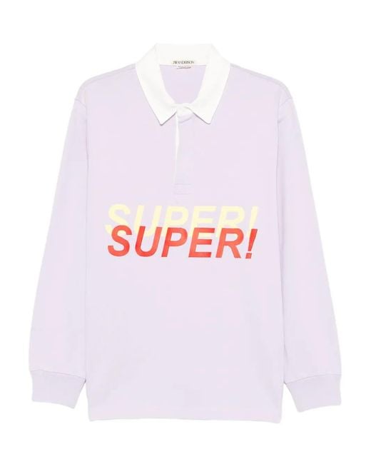 J.W. Anderson White Cotton Polo Shirt for men