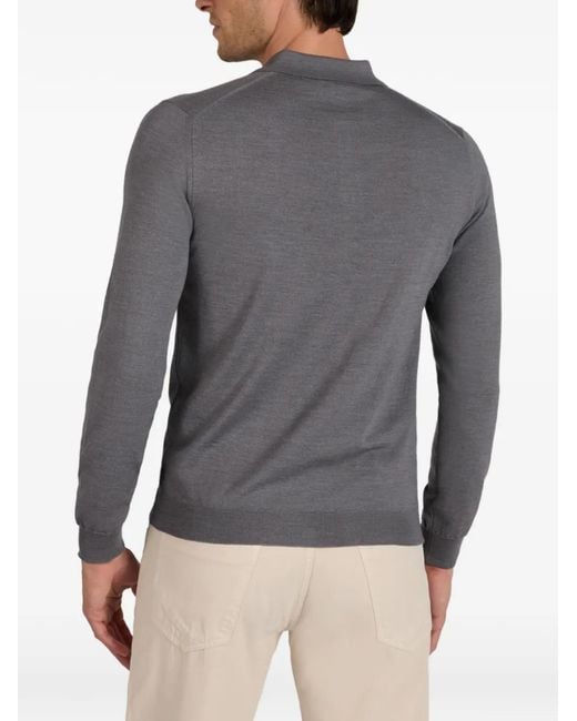 Polo De Manga Larga Slowear de hombre de color Gray