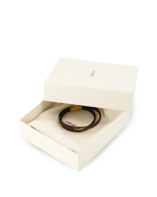 Saint Laurent White Cassandre Armband