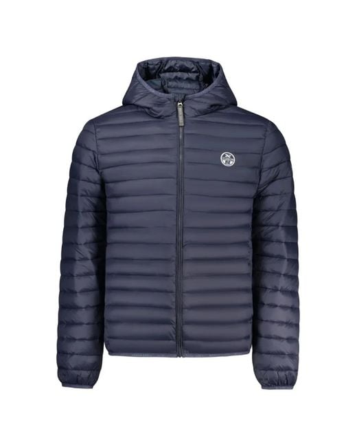 North Sails Blue Quilted Padded Jacket for men