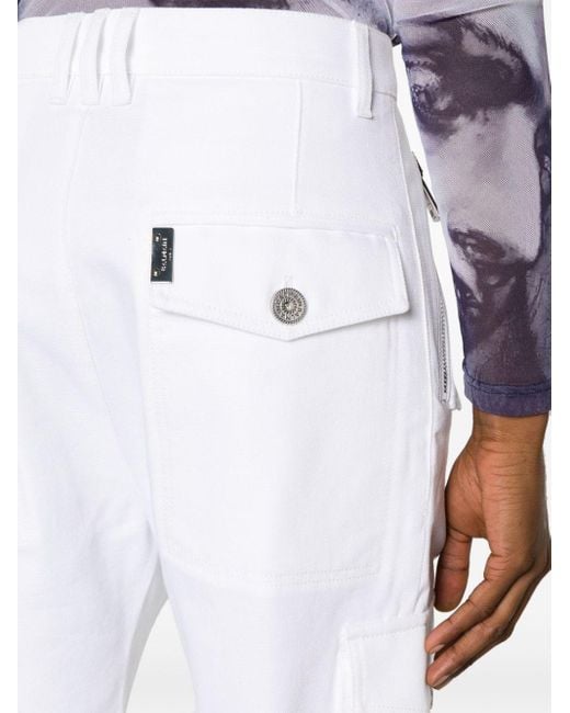 Pantalones anchos Balmain de hombre de color White
