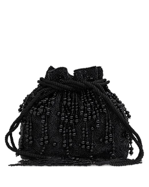 Gestuz Black Gzpear Beaded Tote Bag