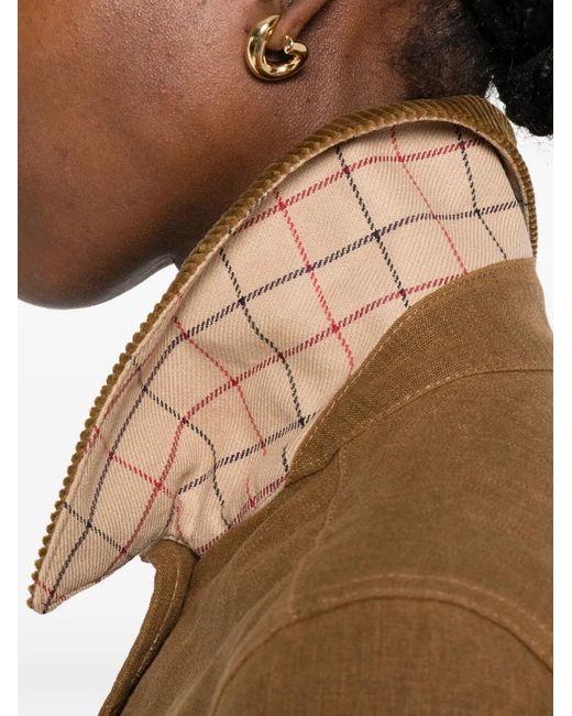 Barbour Brown Dalbury Corduroy-Collar Jacket