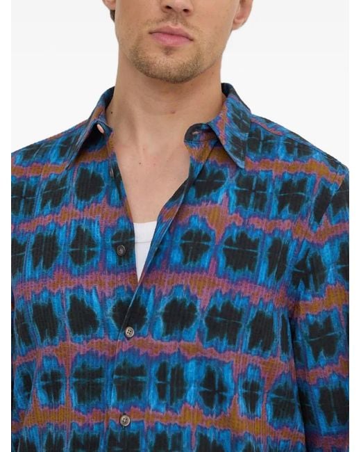 Camisa Con Motivo Paul Smith de hombre de color Blue