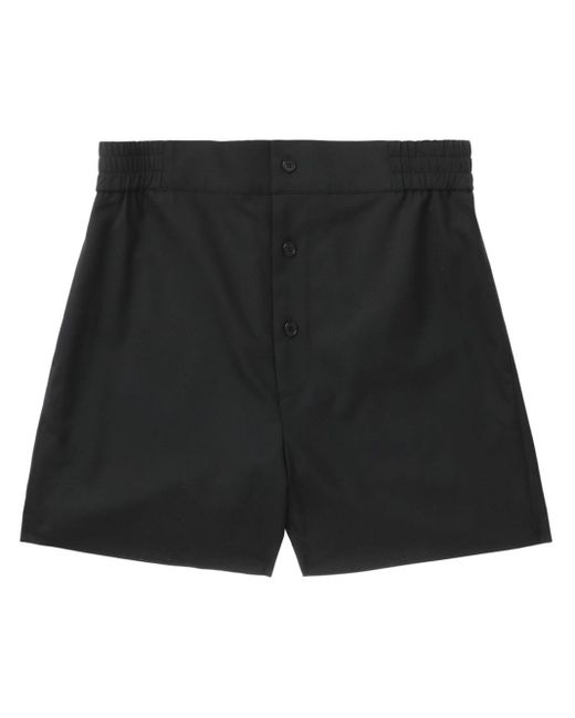 we11done Black High-waisted Shorts