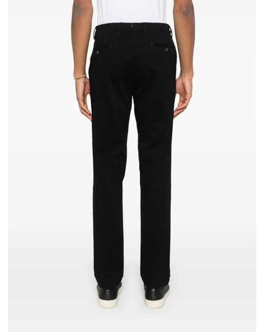 Remus Uomo Black Logo-Patch Trousers for men
