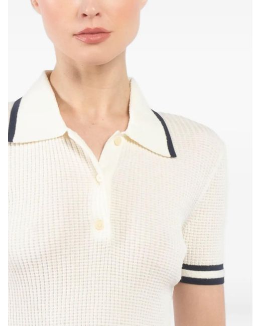 Jonathan Simkhai White Whitten Poloshirt
