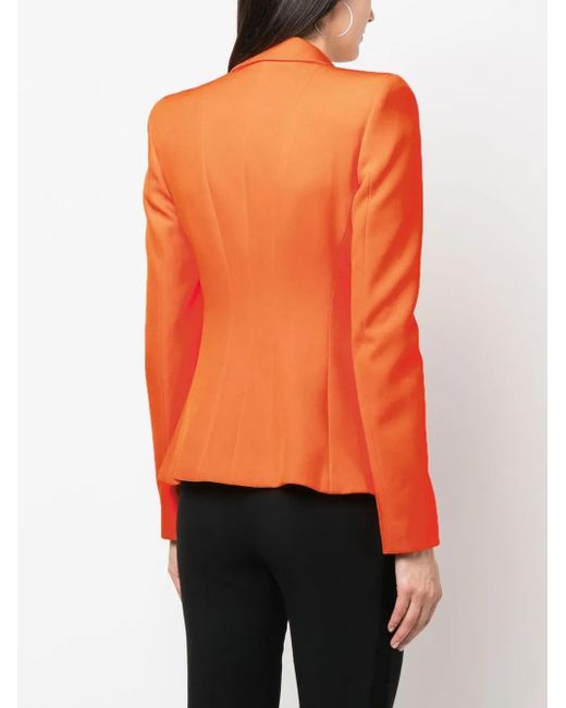 Philipp Plein Orange Fitted Single-Breasted Blazer