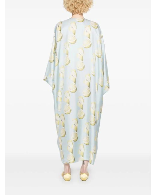 Givenchy Blue Lemon-Print Kaftan