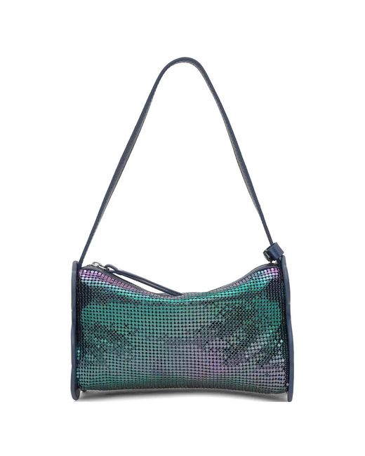 Tous Green Sequin-Embellished Shoulder Bag