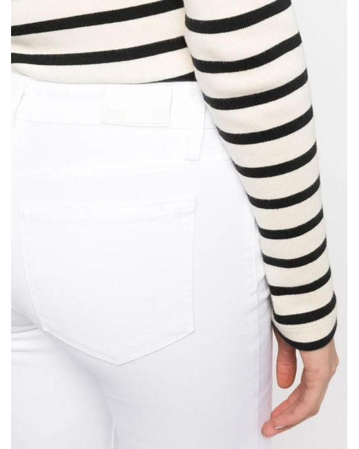PAIGE Flared Jeans in het White