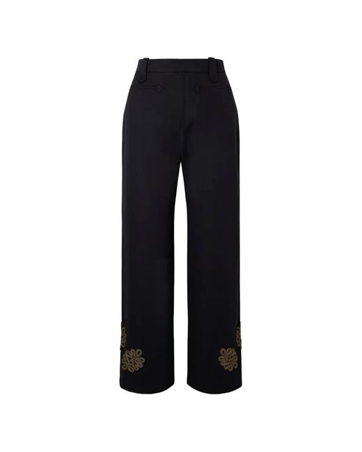 Bode Blue Straight-Leg Trousers