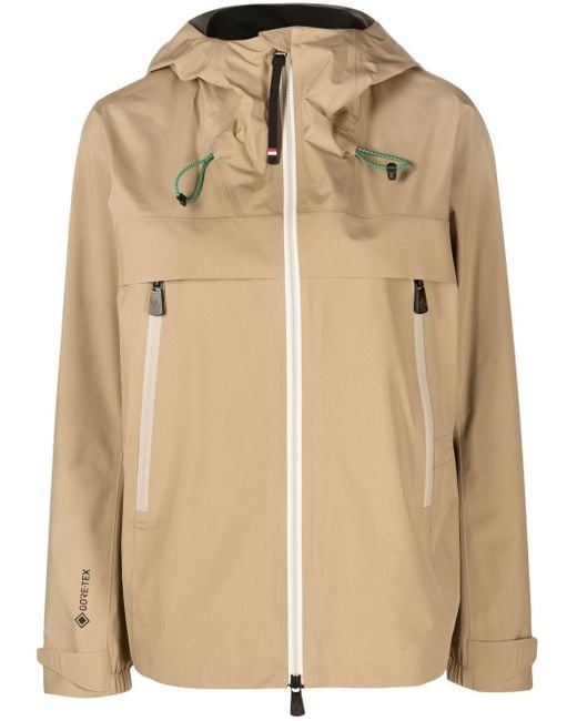 3 MONCLER GRENOBLE Natural Single-breasted Hooded Coat