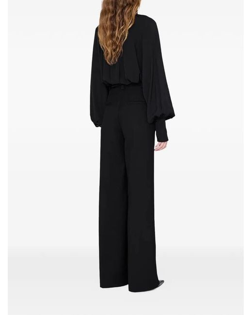 Anine Bing Black Draped Blouse