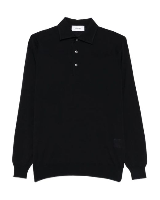 Lardini Langärmeliges Poloshirt in Black für Herren