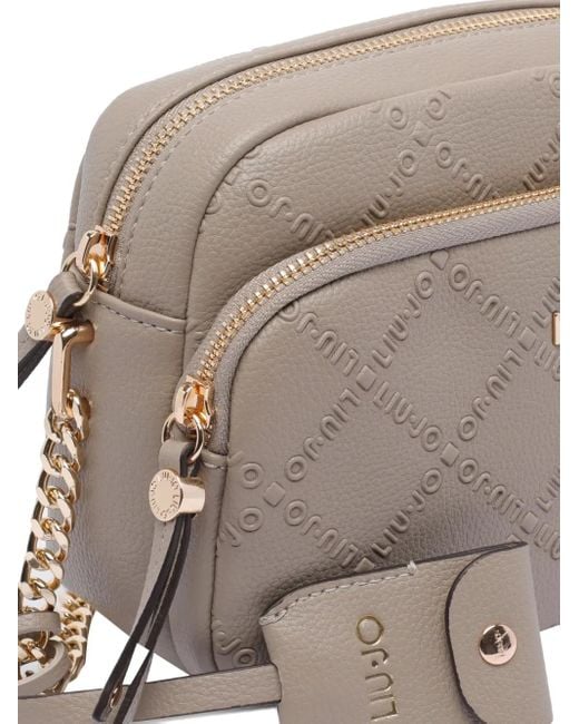 Borsa A Spalla Con Catena E Logo Goffrato di Liu Jo in Brown