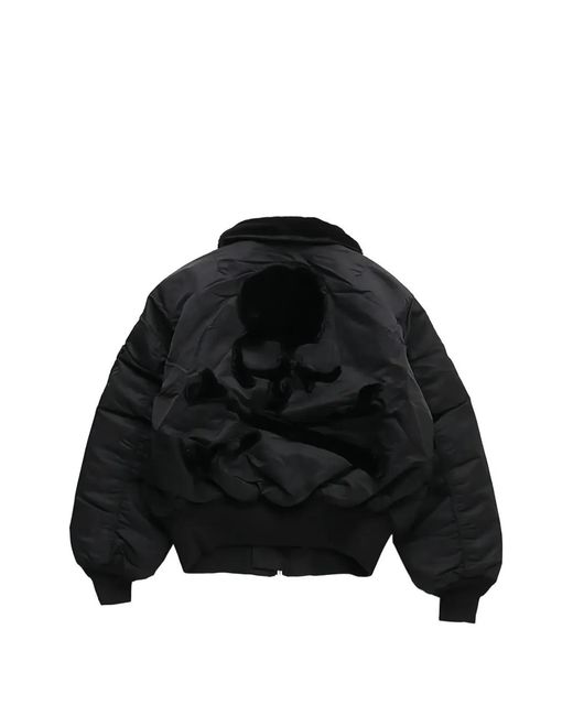 Mastermind Japan Black Zip-Up Bomber Jacket for men