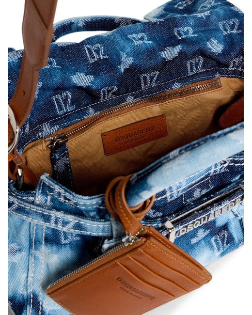 Borsa A Mano Twin di DSquared² in Blue