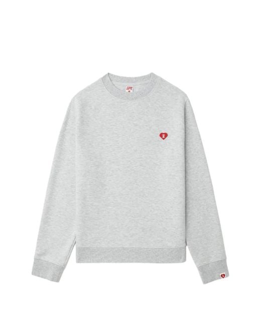 A Bathing Ape White Heart Logo Sweater