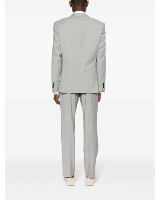Boss Gray Single-breasted Three-piece Suit for men