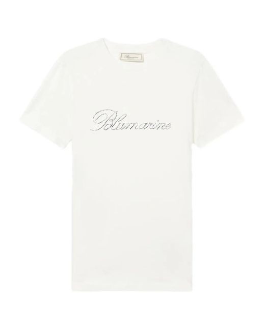 Blumarine ビジュートリム Tシャツ White