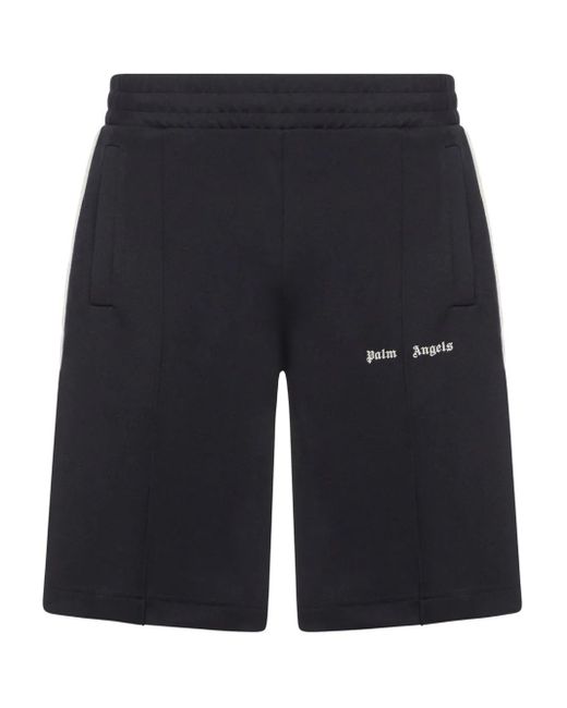 Palm Angels Shorts Met Geborduurd Logo in het Blue voor heren