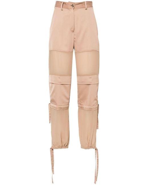 Pantalones anchos tipo cargo Pinko de color Natural