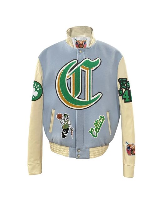 Jeff Hamilton Blue X Nba Button-Fastening Jacket for men
