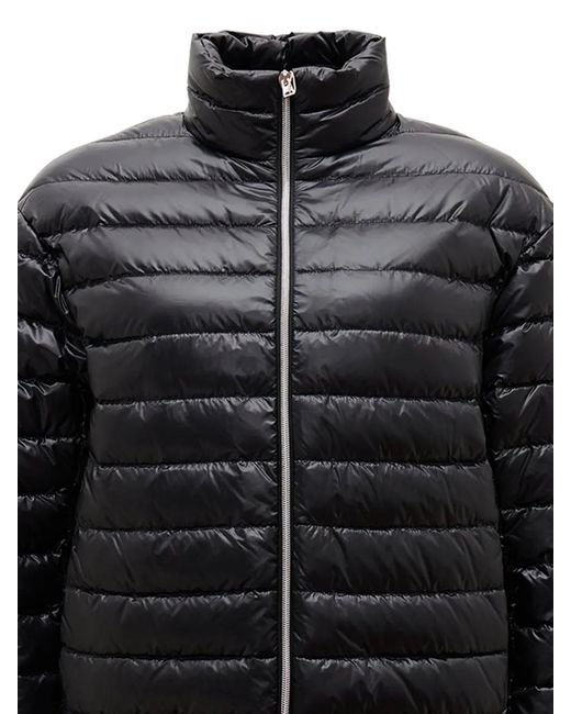 Herno Black Quilted Hooded Coat