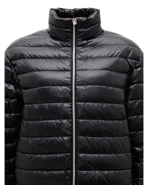 Herno Black Quilted Hooded Coat