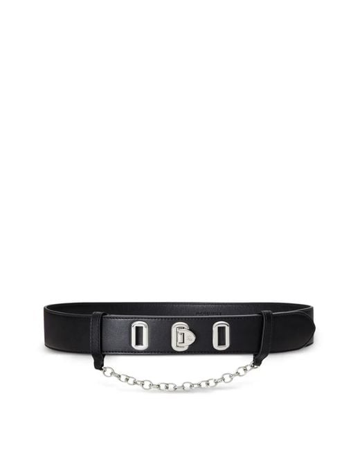 Ralph Lauren White Chain Embellished Belt