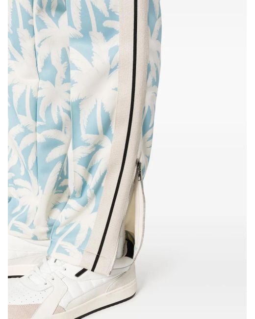 Palm Angels Blue Palms Track Pants for men
