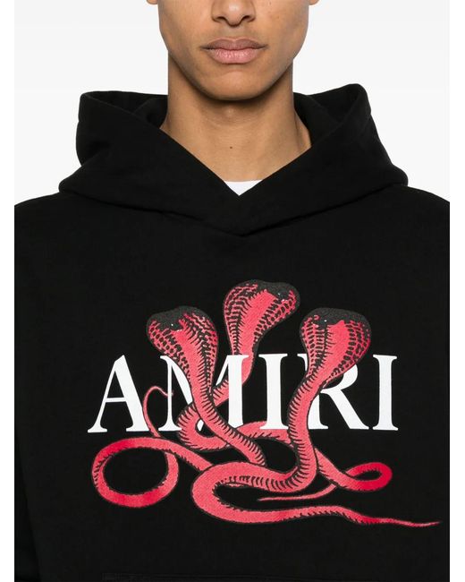 Amiri Black Poison Cotton Hoodie for men