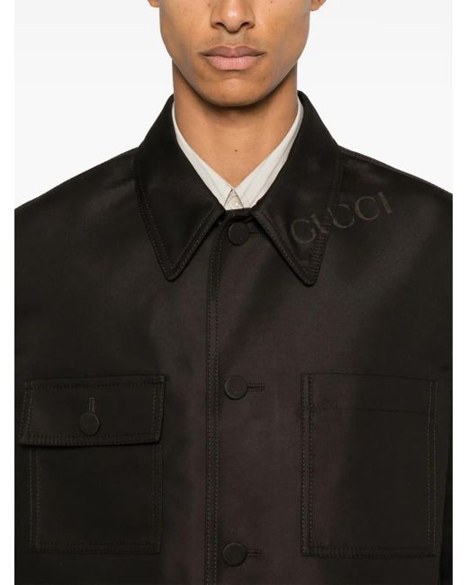 Gucci Black Cotton Jacket for men