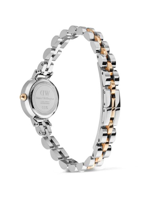 Daniel Wellington Metallic Petite Mini Arch Three-Link Two-Tone 19Mm Watch
