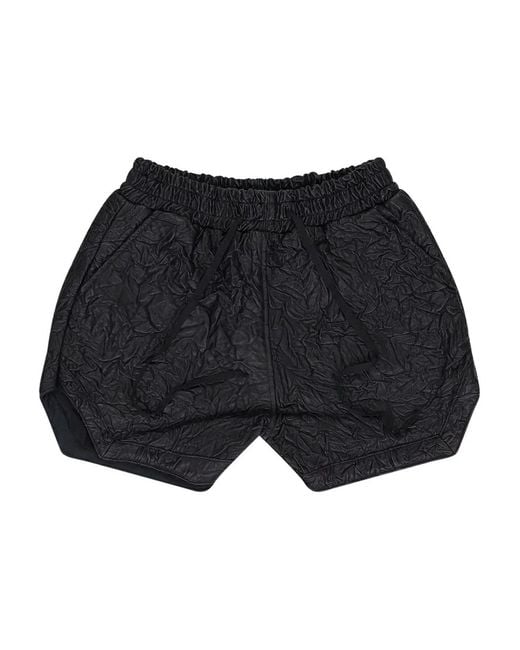 Who Decides War Black Crinkled-Effect Shorts for men