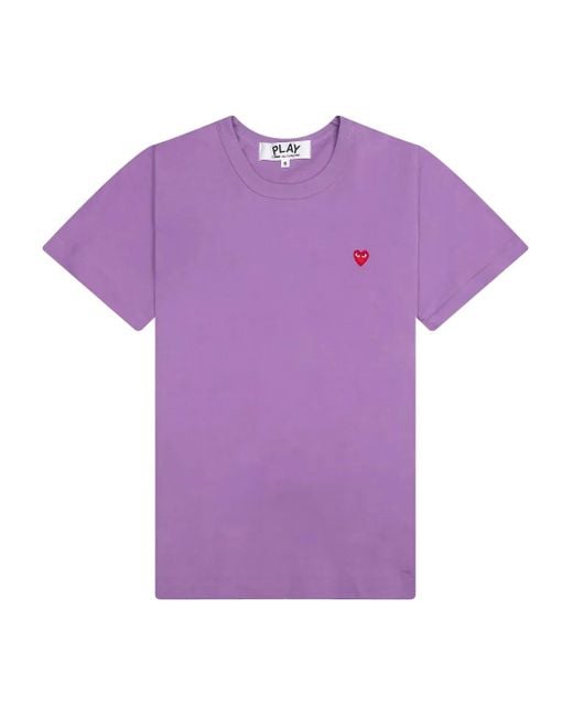 COMME DES GARÇONS PLAY Purple Small Heart Short-Sleeve T-Shirt