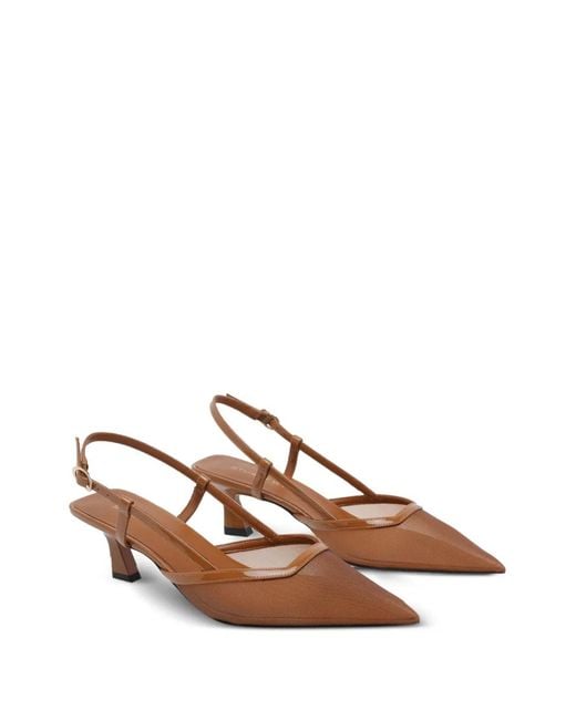 Stuart Weitzman Brown Vinnie Pointed-Toe Pumps
