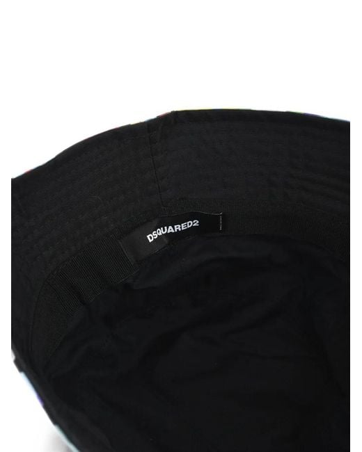 DSquared² Purple Graphic-Print Bucket Hat