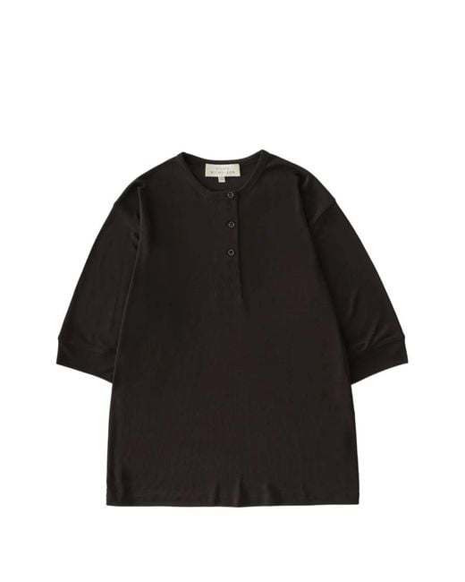 Studio Nicholson Black Haut Lorem À Col Oversize