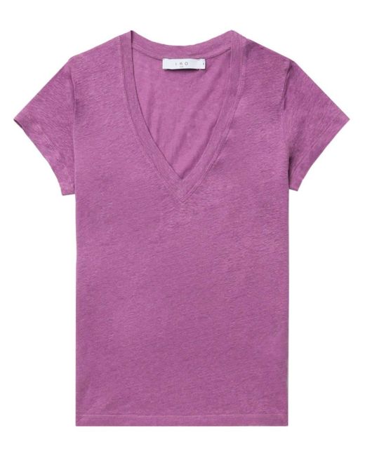 IRO Purple Rodeo Linen T-shirt